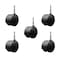 Service Caster 2-3/8'' Floor Safe Black Hooded Twin Wheel Caster Grip Neck Stem, 5PK SCC-GN02S60D-NYU-FB-5 - alternate 1